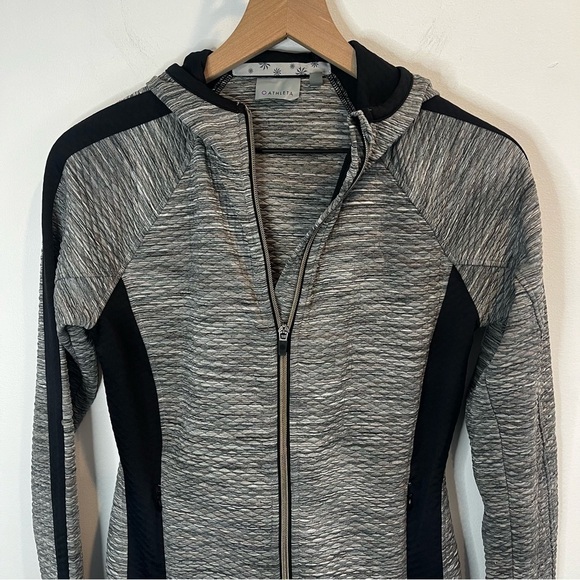 Athleta Snowscape Hooded Jacket Full Zip Stretch Grey Space Dye Size
Women's XS - Picture 3 of 9